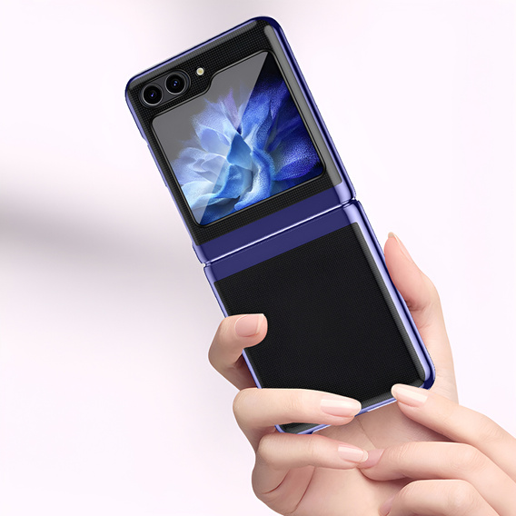 Case for Samsung Galaxy Z Flip7 FE / Z Flip6, PC Case, transparent / blue