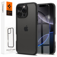 Spigen case for iPhone 16 Pro, Ultra Hybrid, black + 9H Tempered Glass