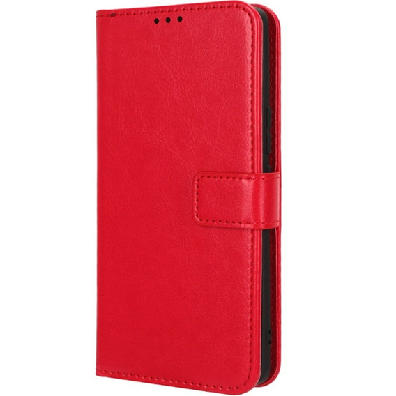 Flip case for Honor 90, Crazy Horse Wallet, red