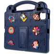 Children's case for Apple iPad Air 11" 6 gen. 2024, Cute Patterns, with stand, dark blue