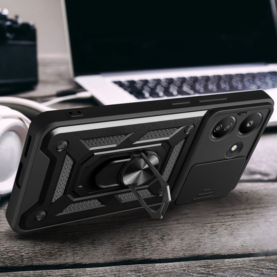 Case for Xiaomi Redmi 13C / Poco C65, CamShield Slide, black