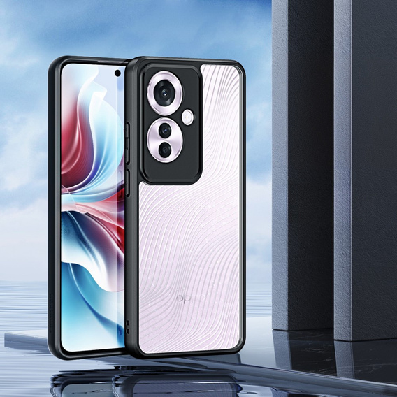 DuxDucis case for Oppo Reno 11F 5G, Aimo case, transparent / black