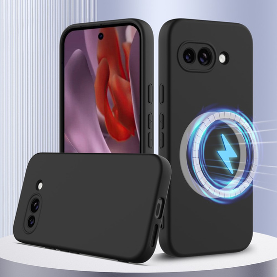 Case for Google Pixel 9A, Silicone MagSafe, black