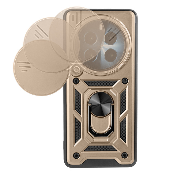 Case for Realme 12 Pro 5G / 12 Pro+ 5G, CamShield Slide, gold