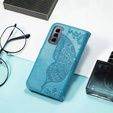 Flip case for Infinix Hot 50 Pro+ 4G, Butterfly, blue