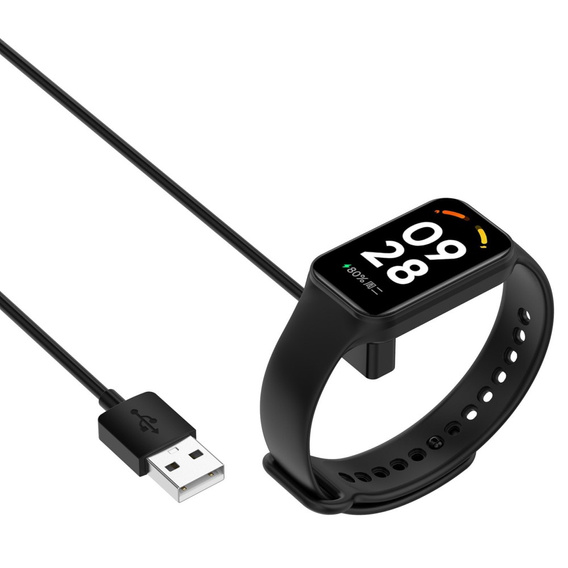 60cm USB Charging Cable Charger Cord for Xiaomi Smart Band 10 / 9 / 8 - Black