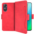 Flip case for Oppo A17, Card Slot, red