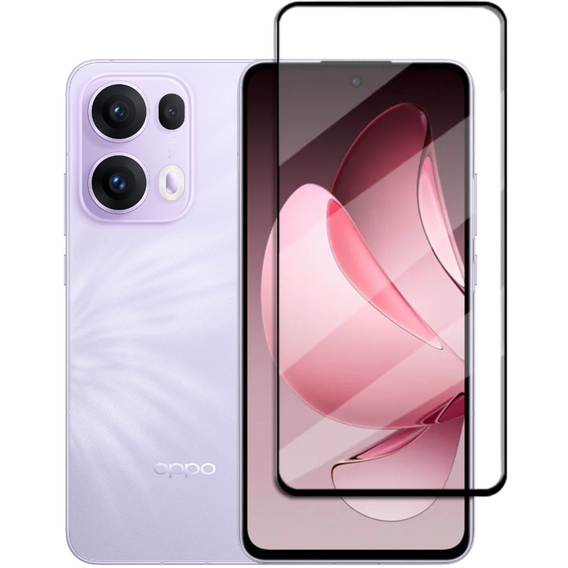 3D Tempered Glass for Oppo Reno 13 Pro, black frame