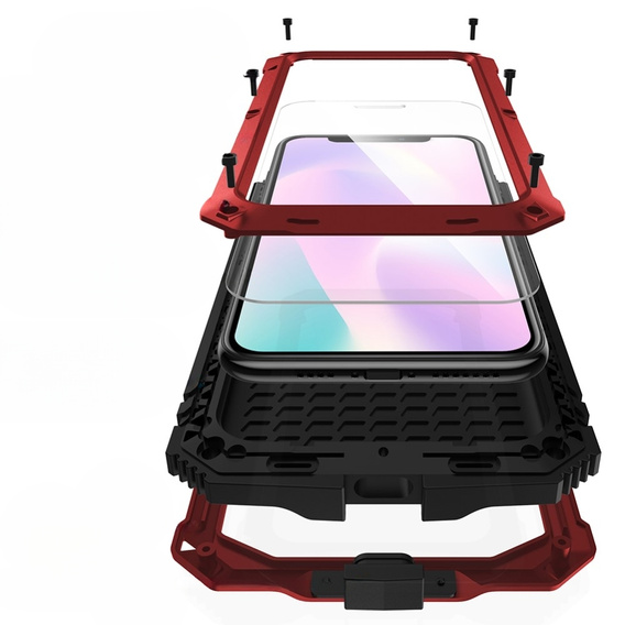 Armored case for iPhone 11, R-JUST, red / black
