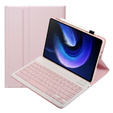 Case + keyboard Xiaomi Pad 6/6 Pro, pink rose gold