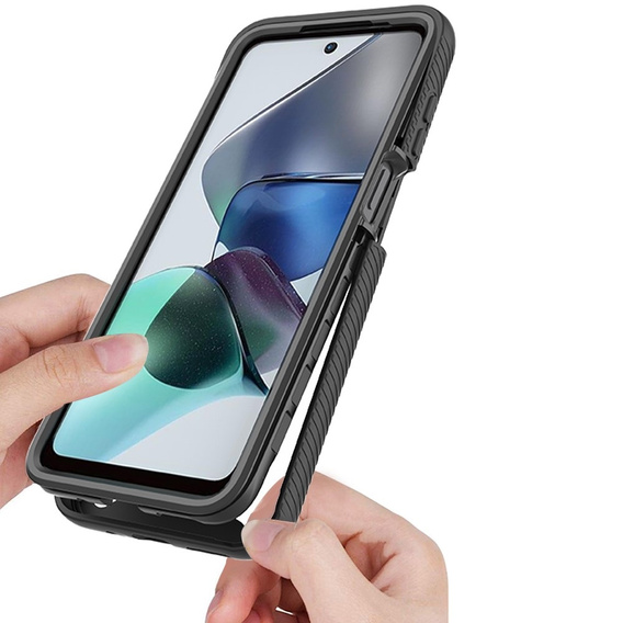 Case for Motorola Moto G13 / G23 4G, Shockproof, with film, black