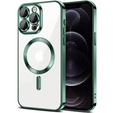 Case for iPhone 12 Pro, Electro MagSafe, green + Screen Glass