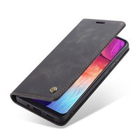 CASEME case for Samsung Galaxy A50, Leather Wallet Case, black