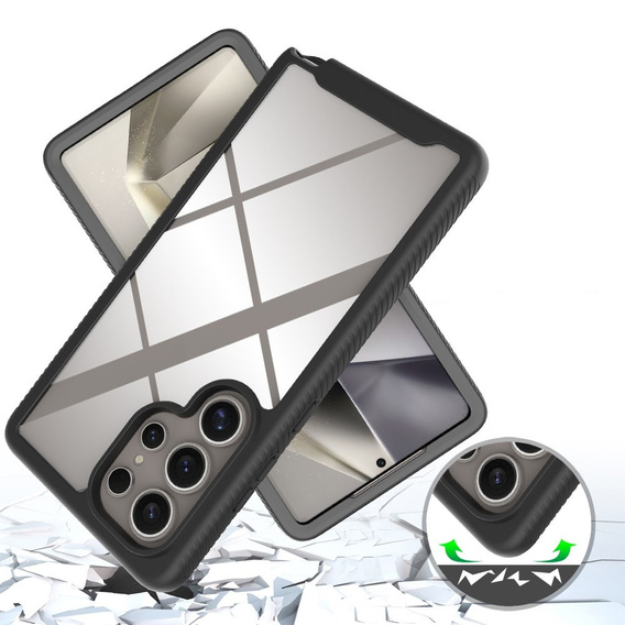 Case for Samsung Galaxy S25 Ultra, Shockproof, with film, black
