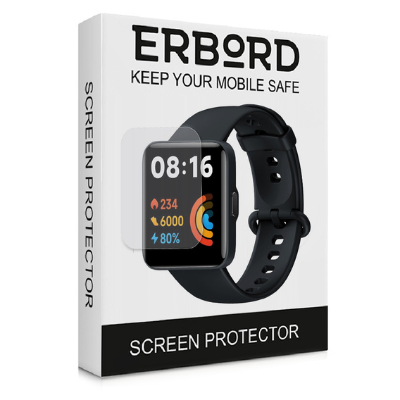 3x ERBORD hydrogel film for Xiaomi Redmi Watch 2 Lite