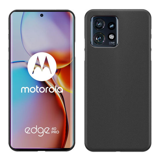 Thin Case for Motorola Edge 40 Pro, Slim, black