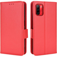 Flip case for Ulefone Note 12P, Wallet Litchi Magnet, red