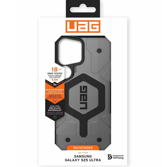 Urban Armor Gear Case for Galaxy S25 Ultra, Pathfinder MagSafe, grey