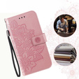 Flip case for Samsung Galaxy A54 5G, Mandala Flower, pink rose gold