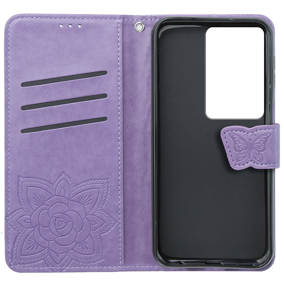 Flip case for Oppo A79 5G, Butterfly, purple