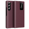 Flip case for Samsung Z Fold5 5G, Smart View Wallet, maroon