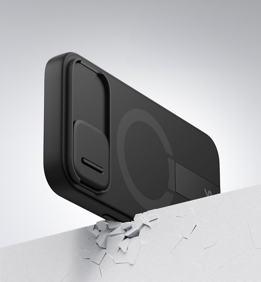 SURITCH - Magnetic protective case with camera cover and stand for iPhone 16e