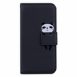 Flip case for Motorola Moto G22, Wallet Panda, black