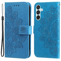 Flip case for Samsung Galaxy M15 5G, Mandala, blue