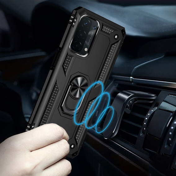 Armor Case for OPPO A54 5G/A74 5G/A93 5G, Nox Case Ring, black