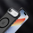 Matt Case for iPhone Air, armoured, for MagSafe, smoked with black sides