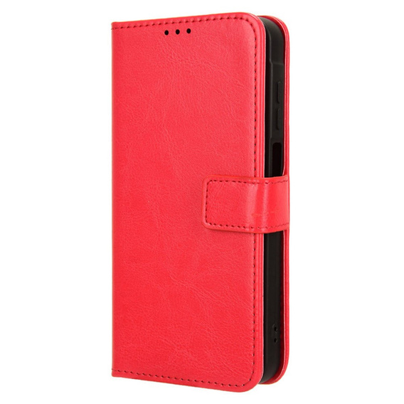 Flip case for Samsung Galaxy M55 5G, Crazy Horse Wallet, red