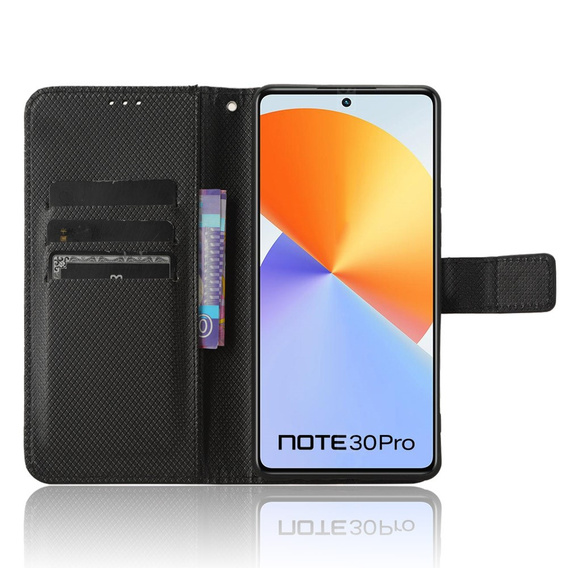 Flip case for Infinix Note 30 Pro 4G, Wallet Smart Magnet, black