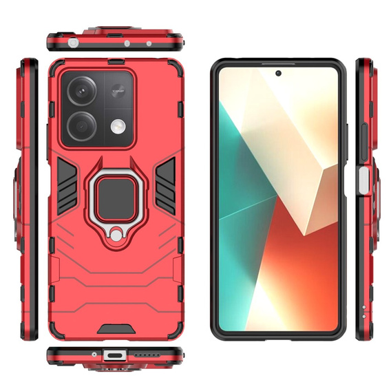 Case for Xiaomi Redmi Note 13 5G, Kickstand Ring, red