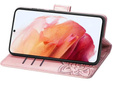 Flip case for Motorola Moto E14, Butterfly, pink rose gold