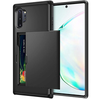 Case for Samsung Galaxy Note 10+ Plus, Sliding Card Holder, black
