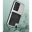 Love Mei Case for Samsung Galaxy S22 Ultra, armored without glass, silver