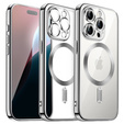 Case for iPhone 16 Pro, Electro MagSafe, silver + Screen Glass