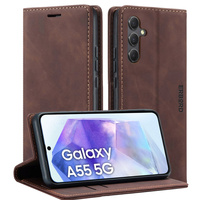 Case for Samsung Galaxy A55, ERBORD Vintage, coffee + Screen Glass