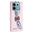 Flip case for Xiaomi Redmi Note 13 Pro 5G, Wallet, Giraffe pink