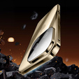 Case for iPhone 16 Pro, Magnetic Dual Glass, gold