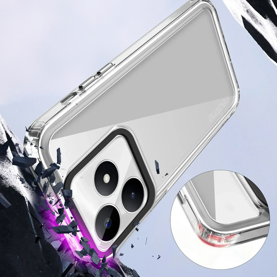 Case for Realme GT 6 / 6T, Fusion Hybrid, transparent