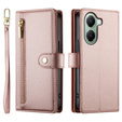 Flip case for Xiaomi Poco X7 Pro 5G, Wallet Zipper Pocket, pink