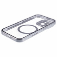 Magnetic Dual Glass MagSafe case for iPhone 16 Pro Max, silver