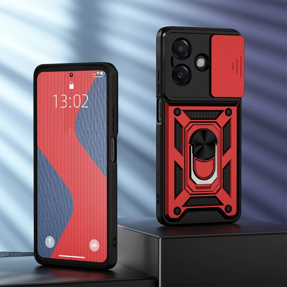 Case for Oppo A40 / Oppo A40m, CamShield Slide, red