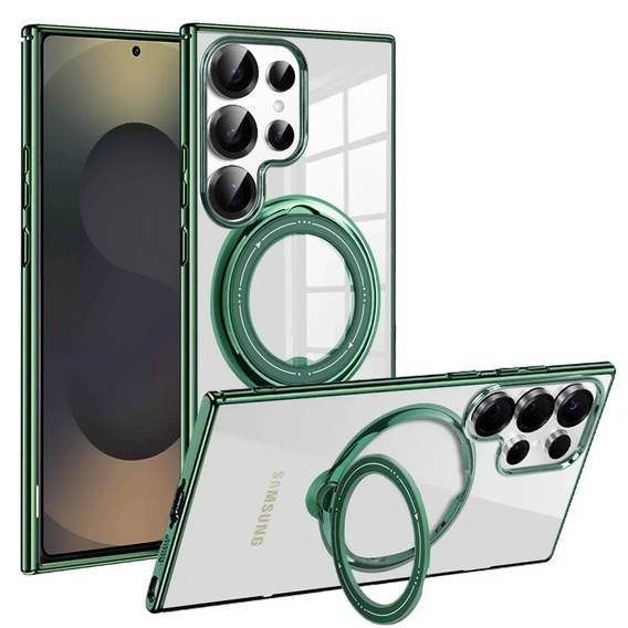 Magnetic Case for Samsung Galaxy S25 Ultra, for MagSafe, green