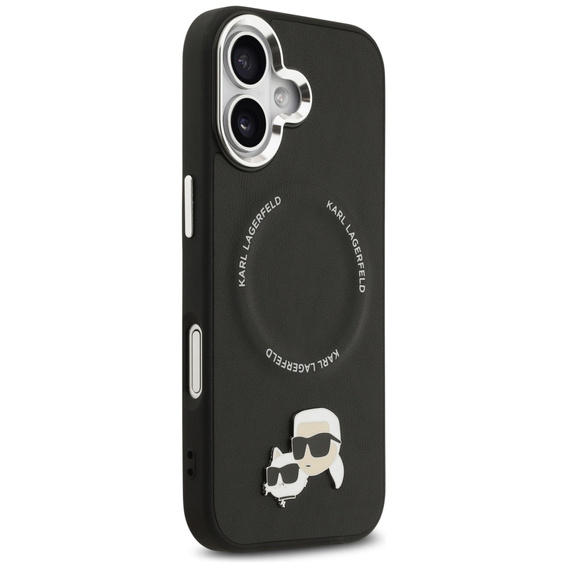 Karl Lagerfeld Karl & Choupette Heads Pins & Logo MagSafe Case for iPhone 17