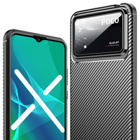 Case for Xiaomi Poco X4 Pro 5G, Carbon Gel, black