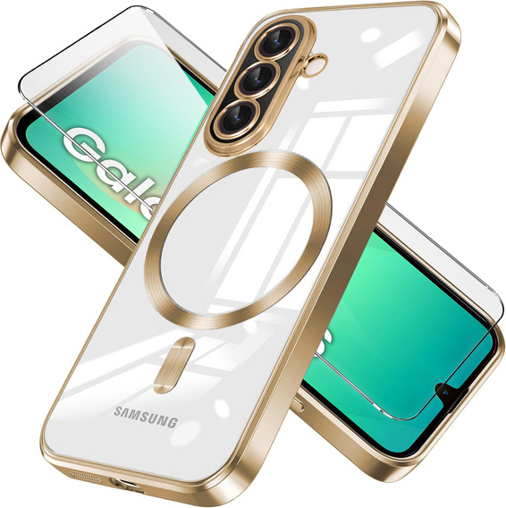 Case for Samsung Galaxy A26, Electro MagSafe, gold + Screen Glass