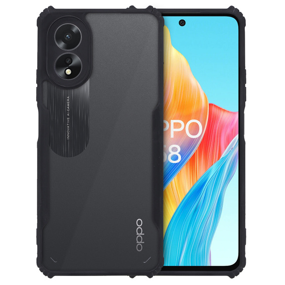 Case for Oppo A58 4G, AntiDrop Hybrid, black