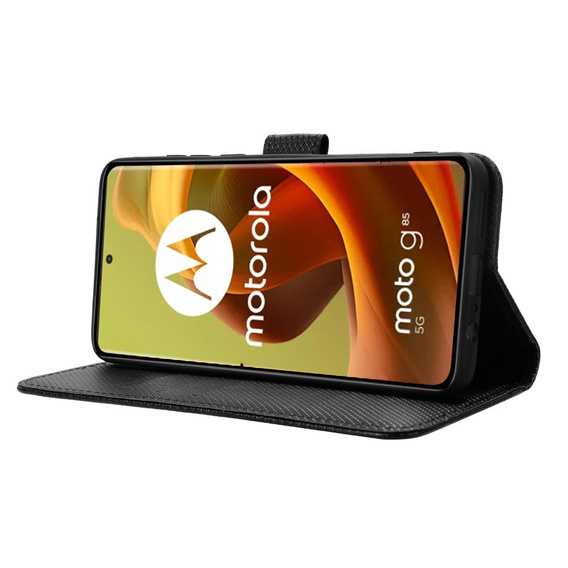 Flip case for Motorola Moto G85, Wallet Smart Magnet, black